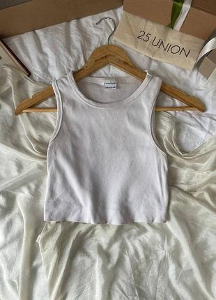 Топ когда халтер рубчик бежевого цвета de facto