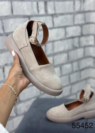 Туфлі натуральна замша