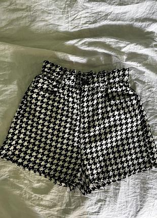 Шорти в гусячу лапку