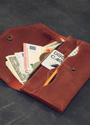Большой женский кошелек из натуральной кожи ручная работа