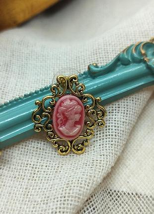 Нежные серьги камея 5