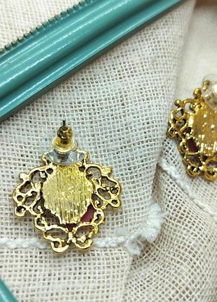 Нежные серьги камея 3