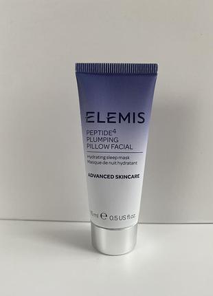 Нічна зволожуюча маска для обличчя з пептидами elemis peptide plumping pillow facial 15мл