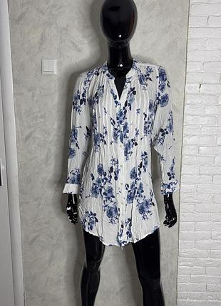 Подовжена блуза блузка у квітковий принт туніка yours, xxl