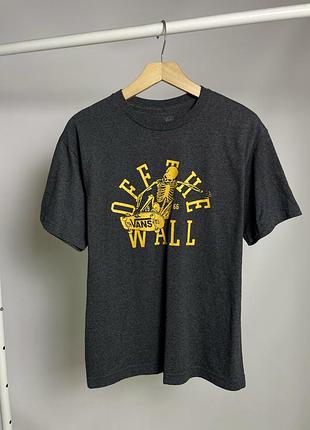 Vans розмір s як нова!!! оригінальна сіра футболка з крутим принтом