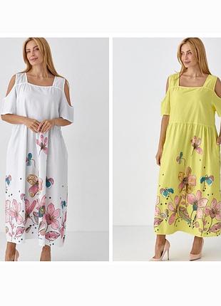 Длинное котоновое итальянское платье