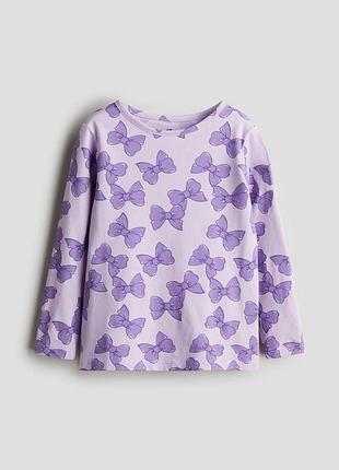 Кофтинка фіолетова в бантики h&m