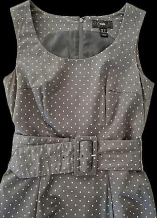 Плаття-футляр h@m на підкладці, сіре в горошок