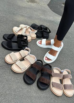 Босоножки женские натуральная замша/кожа 36-41р.