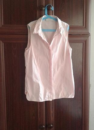 Сорочка без рукавів у смужку з бавовняної тканини, inwear данія