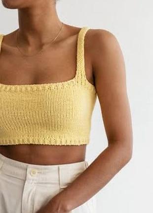 Ідеальний вʼязаний кроп топ zara