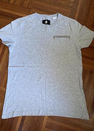 Бавовняна чоловіча футболка преміум бренду g-star raw m-l  італія 🇮🇹