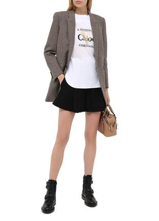 Люксовая дизайнерская юбка-шорты от chloe( шерсть ,шелк)оригинал