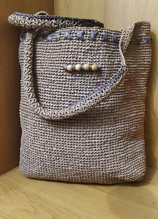 Сумка из рафии женская ручной работы