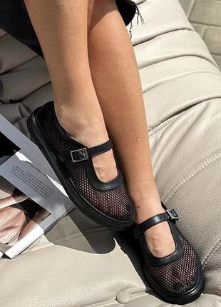 Трендові туфлі, мокасини у сіточку. балетки у сітку.