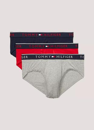 Tommy hilfiger essential luxe stretch чоловічі труси сліпи набір 3-pack hip brief, оригінал