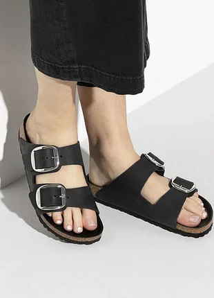 Шкіряні ортопедичні шльопанці birkenstock оригінал