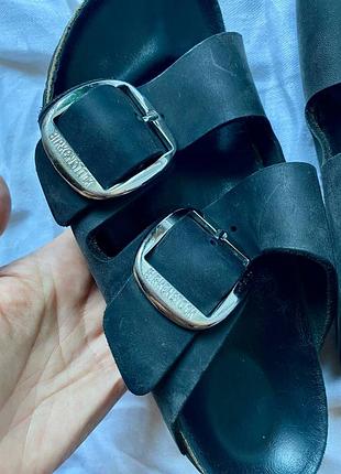 Шкіряні ортопедичні шльопанці birkenstock оригінал