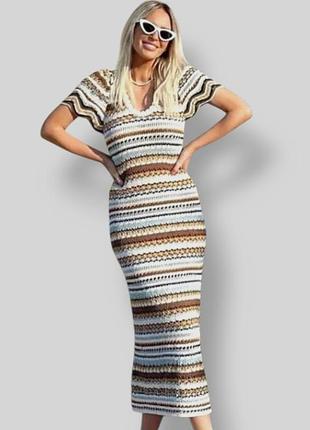 👗 плаття довге zara гачком бохо-стиль