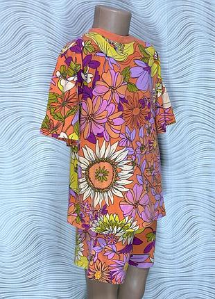 Костюм для дівчинки 8-9 (134 см зріст) next літній футболка шорти 100% бавовна оверсайз