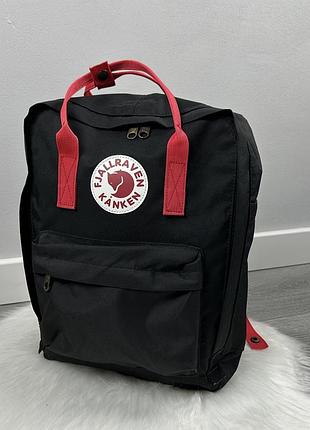 Оригінальний чорний вмісткий рюкзак fjallraven kanken