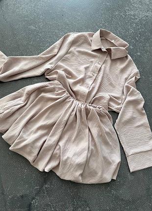 Костюм жіночий зі спідницею міні чорний рожевий бежевий блакитний спідниця коротка нарядний