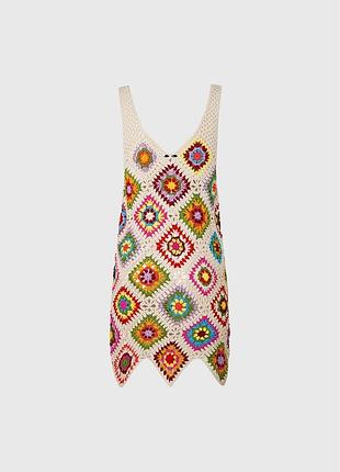 Вʼязана гачком пляжна міні сукня сукня/туніка pepe jeans