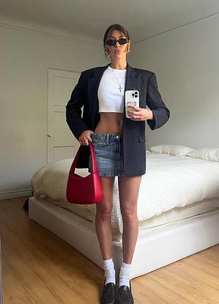 Мини юбка джинсовая трендовая