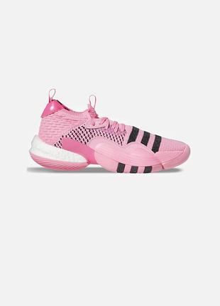 Текстильні трикотажні рожеві кросівки сітка adidas trae young 2.0  38-39 розмір