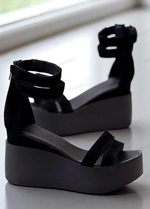 36-41 гг босоножки на платформе натуральная замша/кожа бежевый, черный, белый, пудра, красный