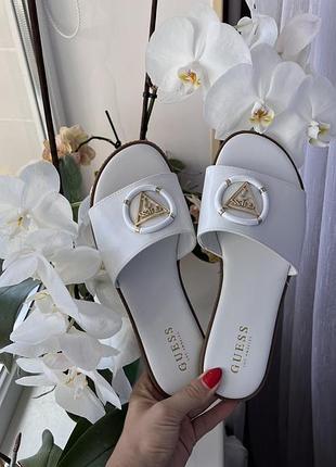 Шльопанці білі guess, оригінал
