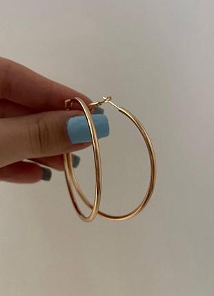 Сережки кільця в позолоті