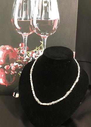 Шикарное массивное ожерелье, цепочка, под серебро, идеального качества