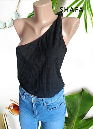 Топ черный на одной лямке asos 14 xl