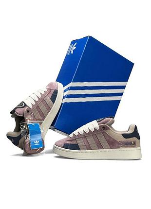 Женские кроссовки adidas originals campus 00s pink beige navy