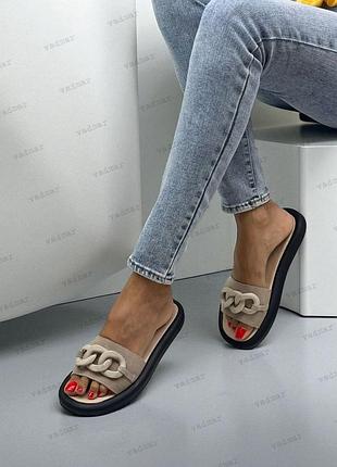 36-41 рр шлепанцы на платформе натуральная кожа/замша бежевый, черный, белый, голубой, капучино