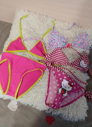 Набор лот ярких купальников на девочку 4 года