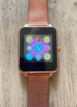 Смарт-часы smart watch z60 original gold с поддержкой micro sim