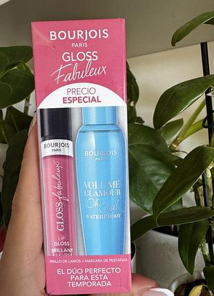 Подарунковий набір туш з блиском для губ від bourjois