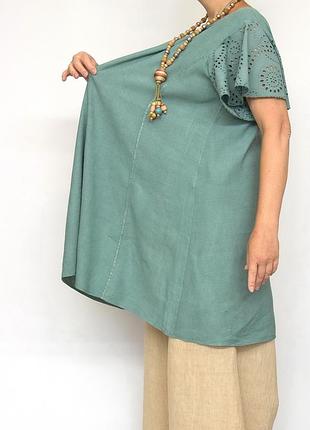 Платье льняное, туника, lemon италия, большой размер.