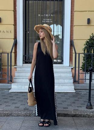 Льняна довга сукня