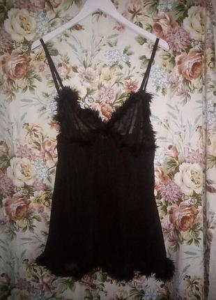 Сетчатый пеньюар с перышком, 48-50