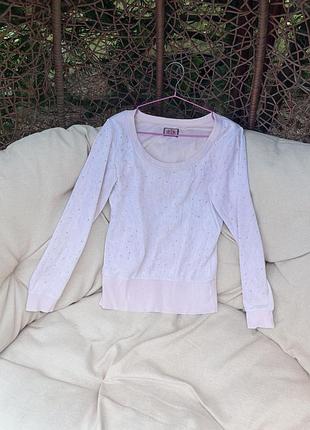 Красивая женская кофточка, размер m, теплая, с камнями, жіноча кофта бежева