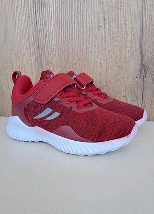 Новые детские кроссовки на липучках, легкие кеды красные, лето деми, р. 29