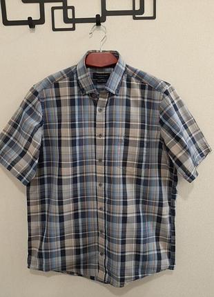 Німецька бавовняна чоловіча сорочка для літа від casa moda (germany), р. 48-50