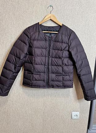 Стильна укорочена пухова куртка, пуховик  ikks, пух, перо