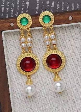 Элегантные серьги в стиле ар нуво