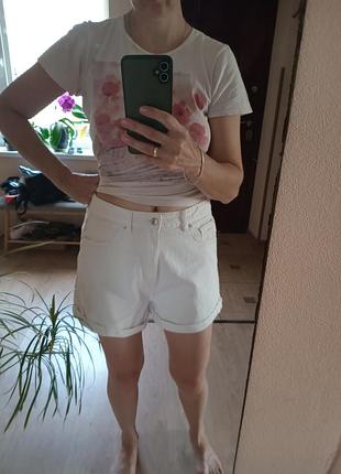 Шорти джинсові білі