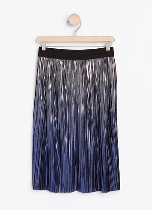 Новая плиссировканая юбка с эффектом амбре, юбка lindex 10-14лет