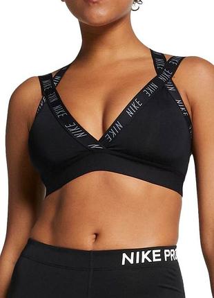 Чорний спортивний топ nike з монограмними резинками xs 🛍️1+1=3🛍️
